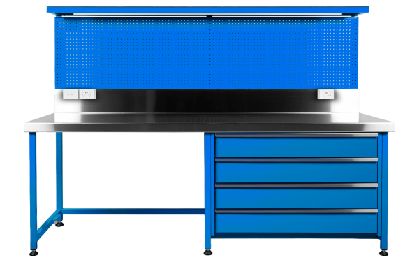 4m Workbench Classic 2400mm Workbench with Four Drawers Heavy Duty