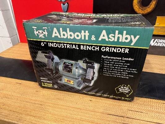 Abbott & Ashby 6 Inch Industrial Bench Grinder Abbott & Ashby 6 Inch Industrial Bench Grinder